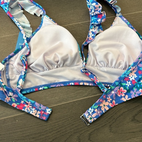 CUPSHE Daisy Ruffle Bralette High Waisted Bottom 2 Piece Swimsuit Size S - Picture 12 of 13